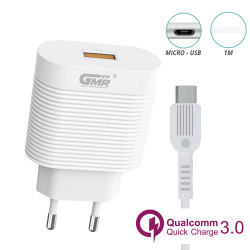 ALIMENTADOR CARGA USB TM GOCH2802 CABLE MICRO 3 0A