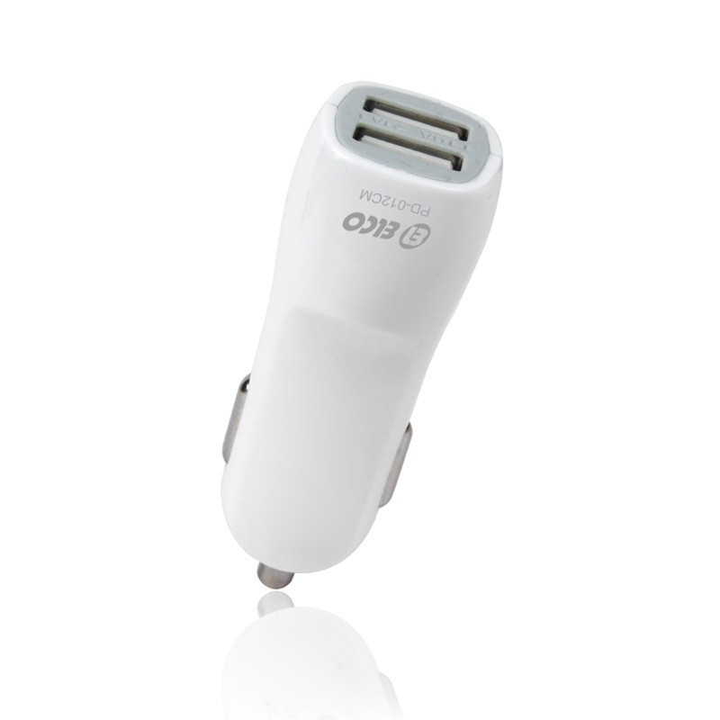 ALIMENTADOR CARGA USB COCHE ELCO PD012CM  2A