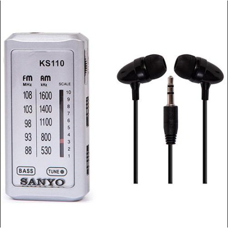 RADIO BOLSILLO AM/FM SANYO KS110 PLATA