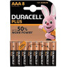 PILA ALCALINA DURACELL PLUS AAA LR03B8 8UND 