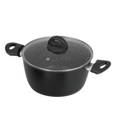 CAZUELA PIEDRA C/TAPA JATA BC3 24CM  INDUC
