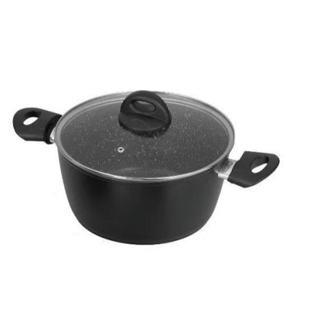 CAZUELA PIEDRA C/TAPA JATA BC3 24CM  INDUC